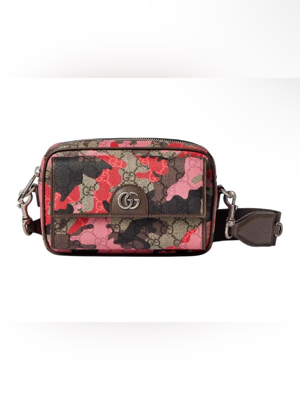 GUCCI GG Monogram Coated Marbled Fabric Shoulder Bag Mini 855449